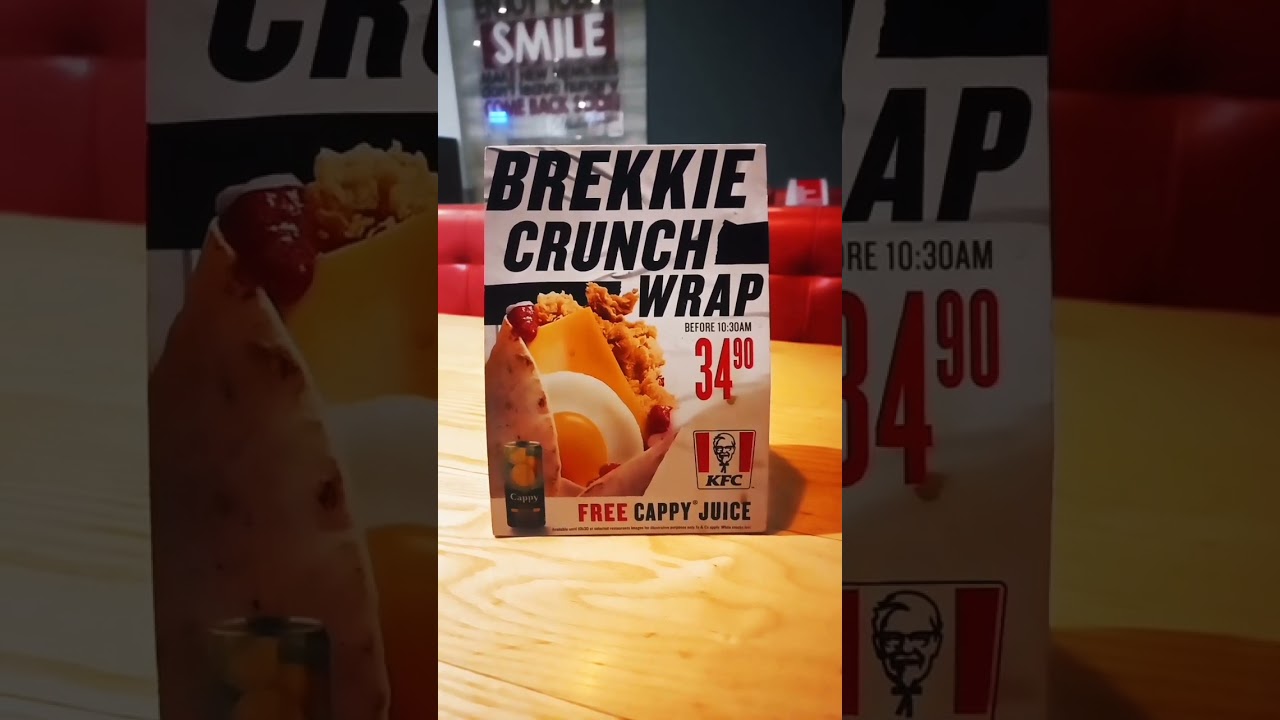 BREKKIE Crunch WRAP  At any kfc south africa only