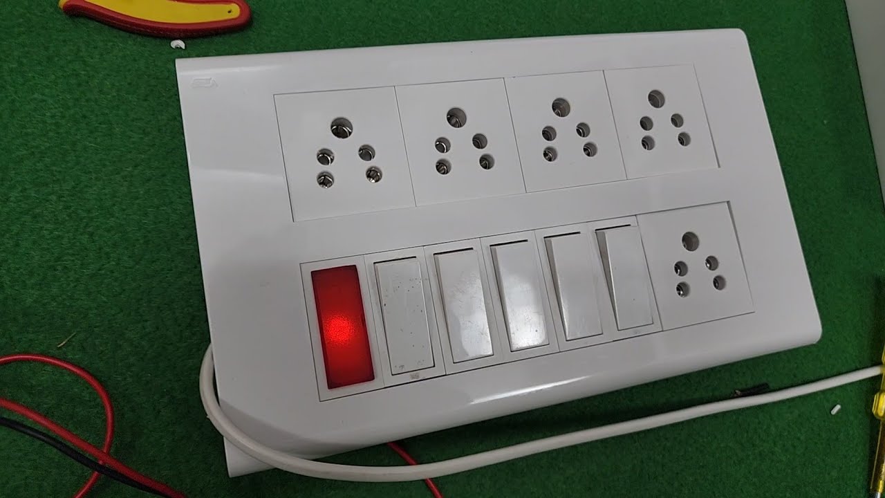5 Swich 5 Socket 1 indicator Extension Bord wiring || in hindi || Practical