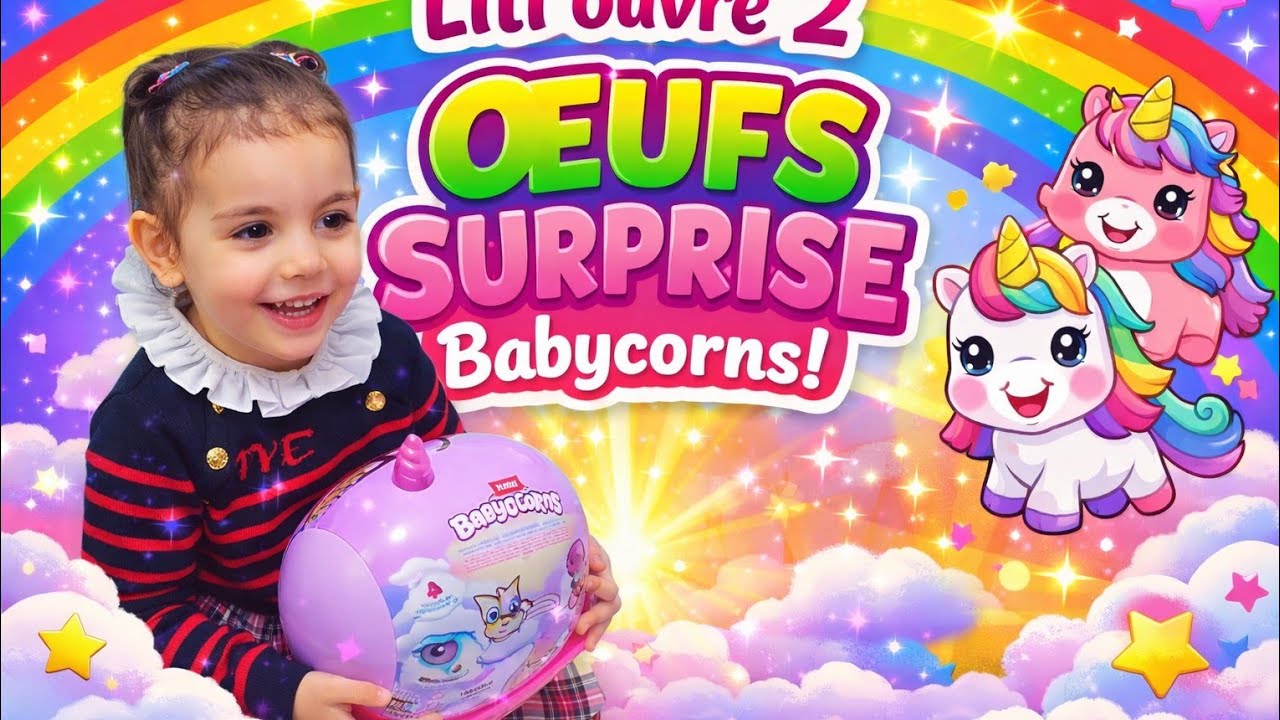 Lili ouvre 2 œufs surprise💕