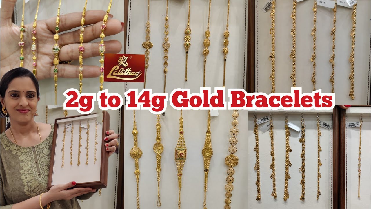 2g to 14g Gold Bracelets | Lalithaa Jewellery Dailywear Bracelet Collections| Ladies bracelet jewels