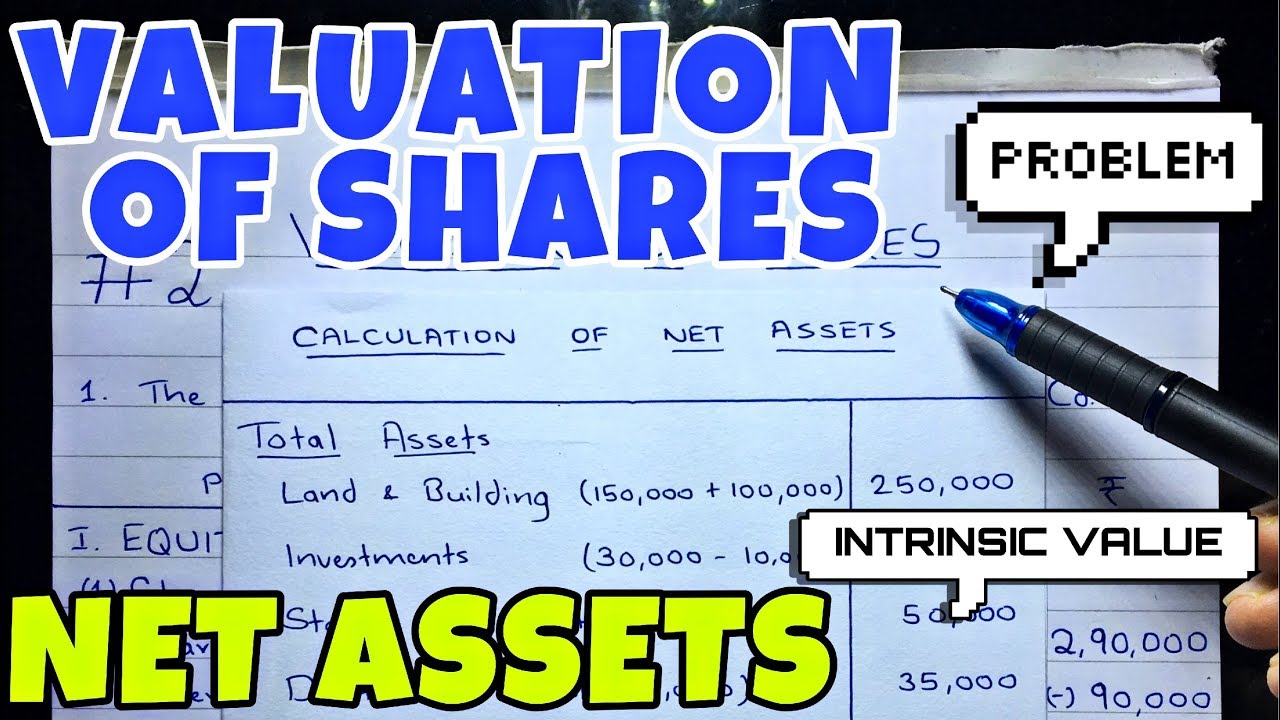 #2 Valuation of Shares - Net Assets Method - Problem 1 -By Saheb Academy ~ B.COM / BBA / CMA