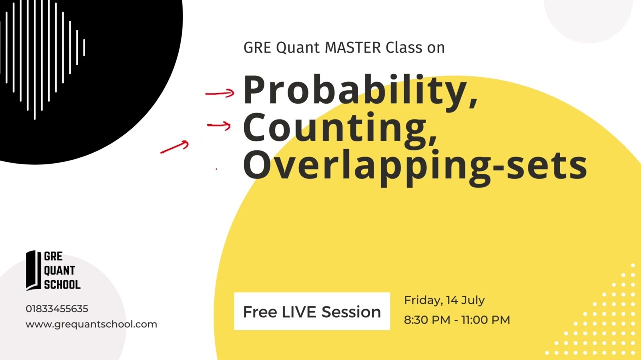 GRE Quant School:  Probability, Counting & Sets || Must Watch ||  এক  Video-তেই পুরো Probability !!!