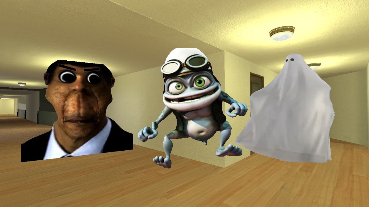 OBUNGA & REAL GHOST AND CREZY FROG NEXTBOTS ESCAPE THE LIMINAL HOTEL | #nextbots #gmod