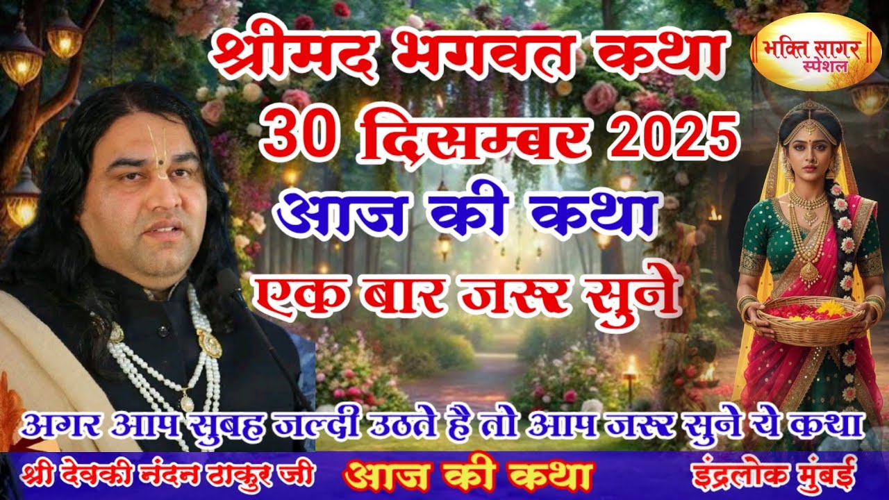 आज की कथा 💥 Shri Devkinandan Thakur Ji 💥#shreemadbhagwatkatha #मंगलवार की कथा#30  दिसंबर 2025