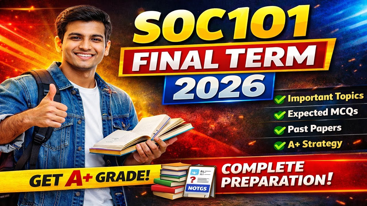 Soc101 Final Term Preparation 2026 | Soc101 Final Term Paper 2026 | The Merciful Academy