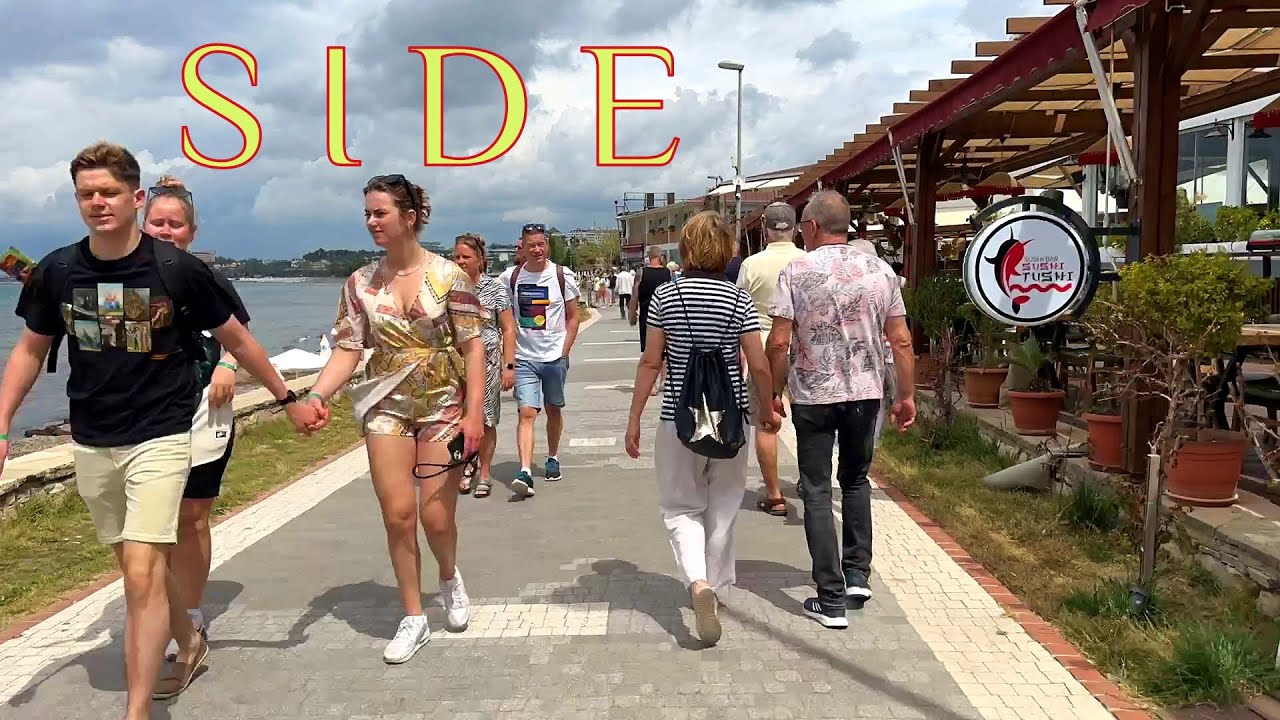 SIDE APRIL from Bus station through Old town to PROMENADE / Tornado TÜRKIYE #turkey #side #antalya