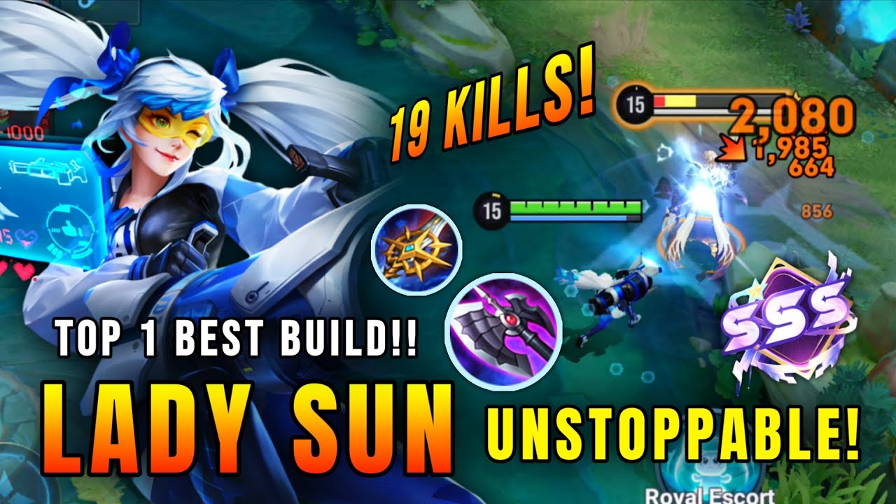 19 KILLS!! Meta Lady Sun Unstoppable gameplay | Top 1 Best Build - Honor of Kings