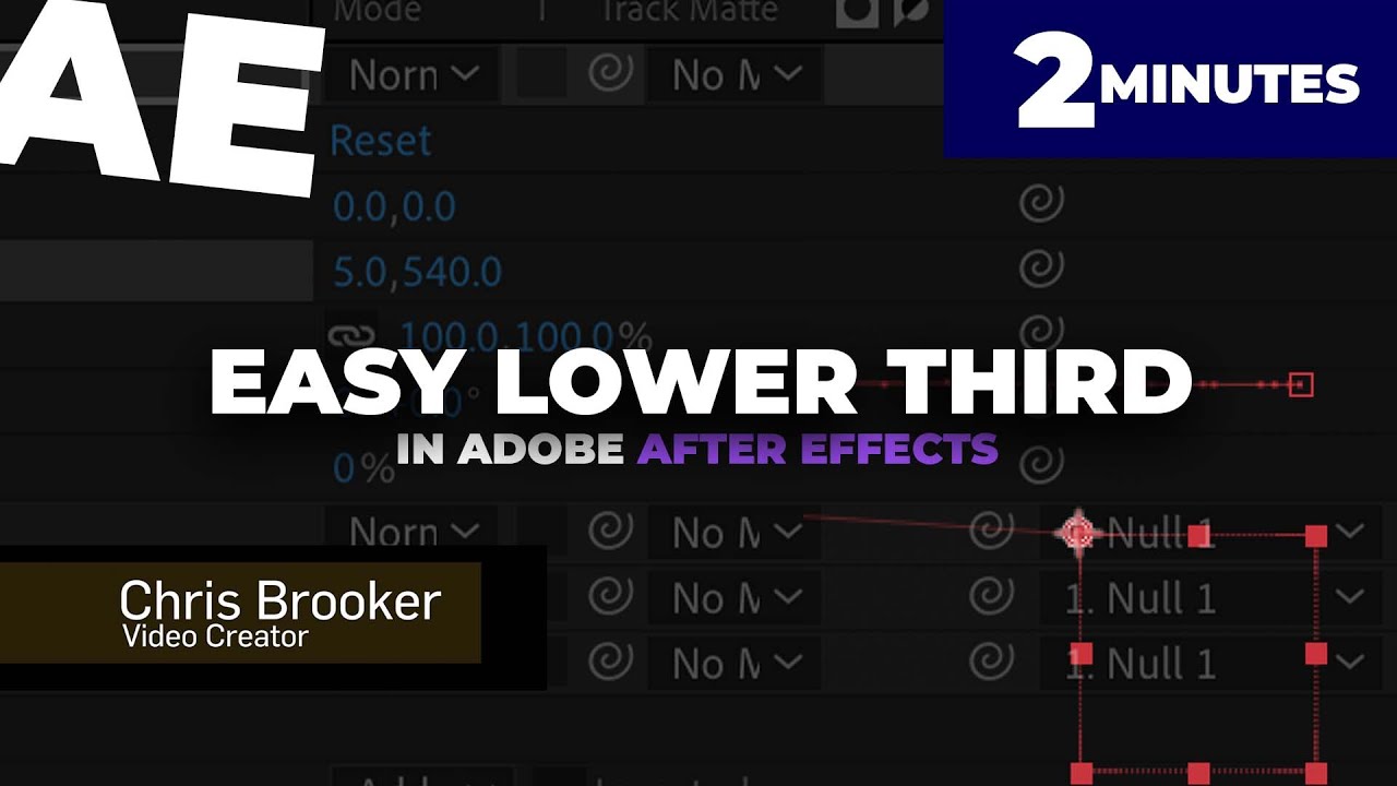 Easy Lower Third in Adobe After Effects (2 Minute Tutorial)