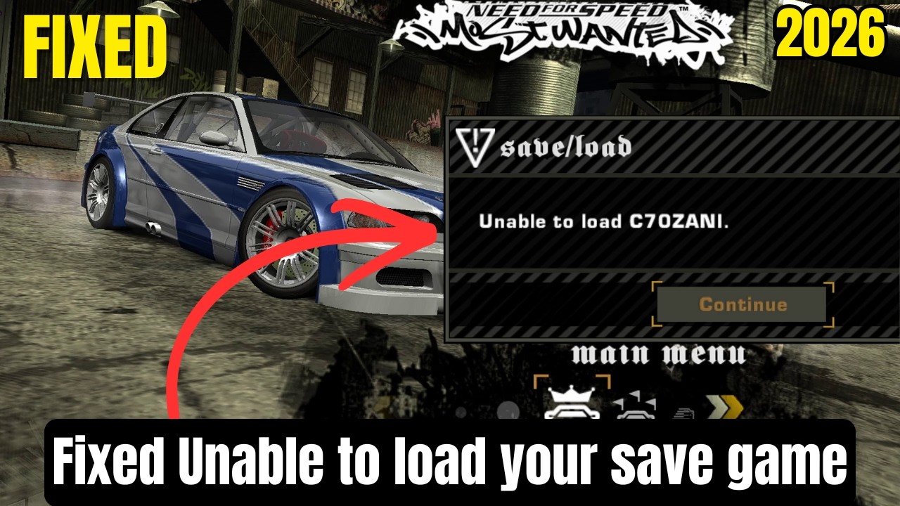 NFS Most Wanted 2005 Save File Damaged? FIX It in Minutes in 2026🔥