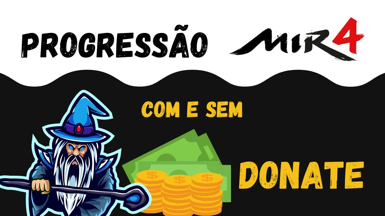 MIR4 - Progress&atilde;o com e sem donate