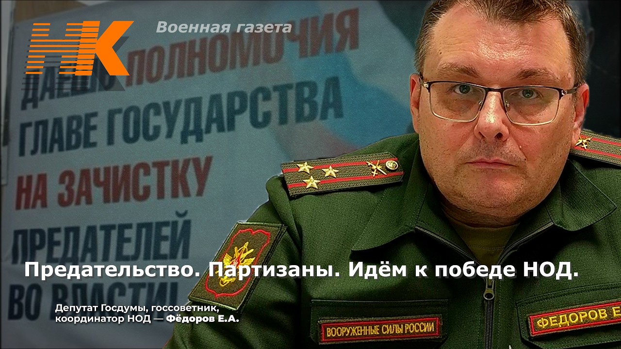 Предательство. Партизаны. Идём к победе НОД. Евгений Фёдоров