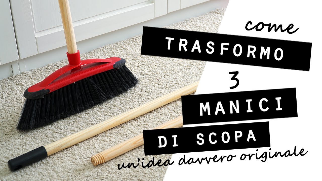 Come TRASFORMO dei MANICI DI SCOPA! UN' IDEA davvero ORIGINALE per la tua CASA