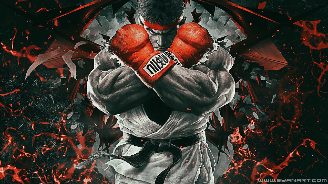 Street Fighter V - Ryu vs Necalli Ao Som do Tema Hadoken