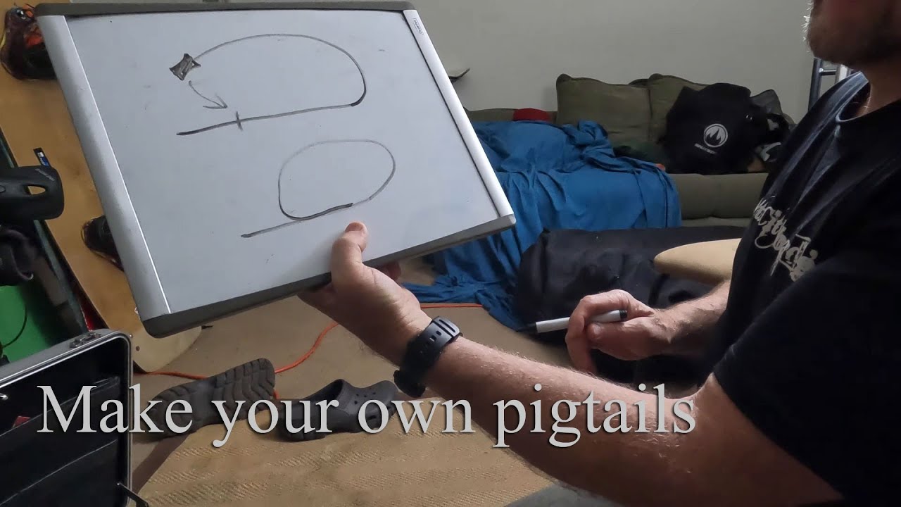 how to make pigtails out of ordinary kite line