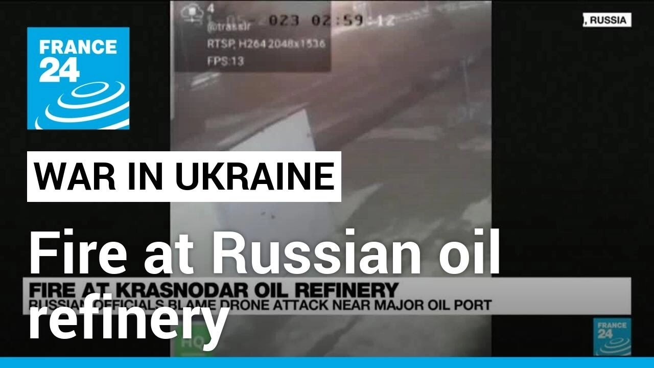 Fire at Russian oil refinery after alleged drone attack &bull; FRANCE 24 English