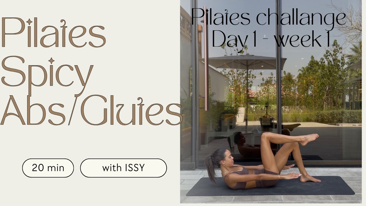 20 mins Pilates Abs and Glutes