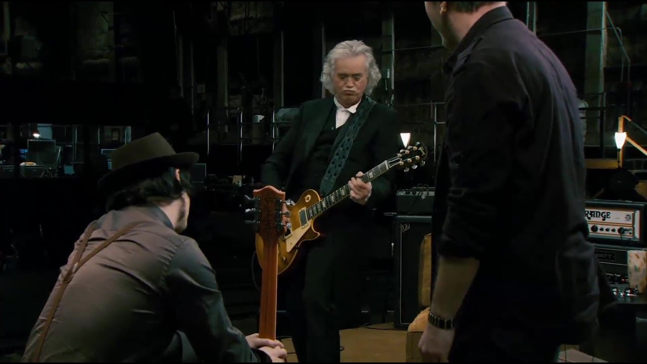 All Jimmy Page Scenes - Jimmy Page, The Edge & Jack White (It Might Get Loud)