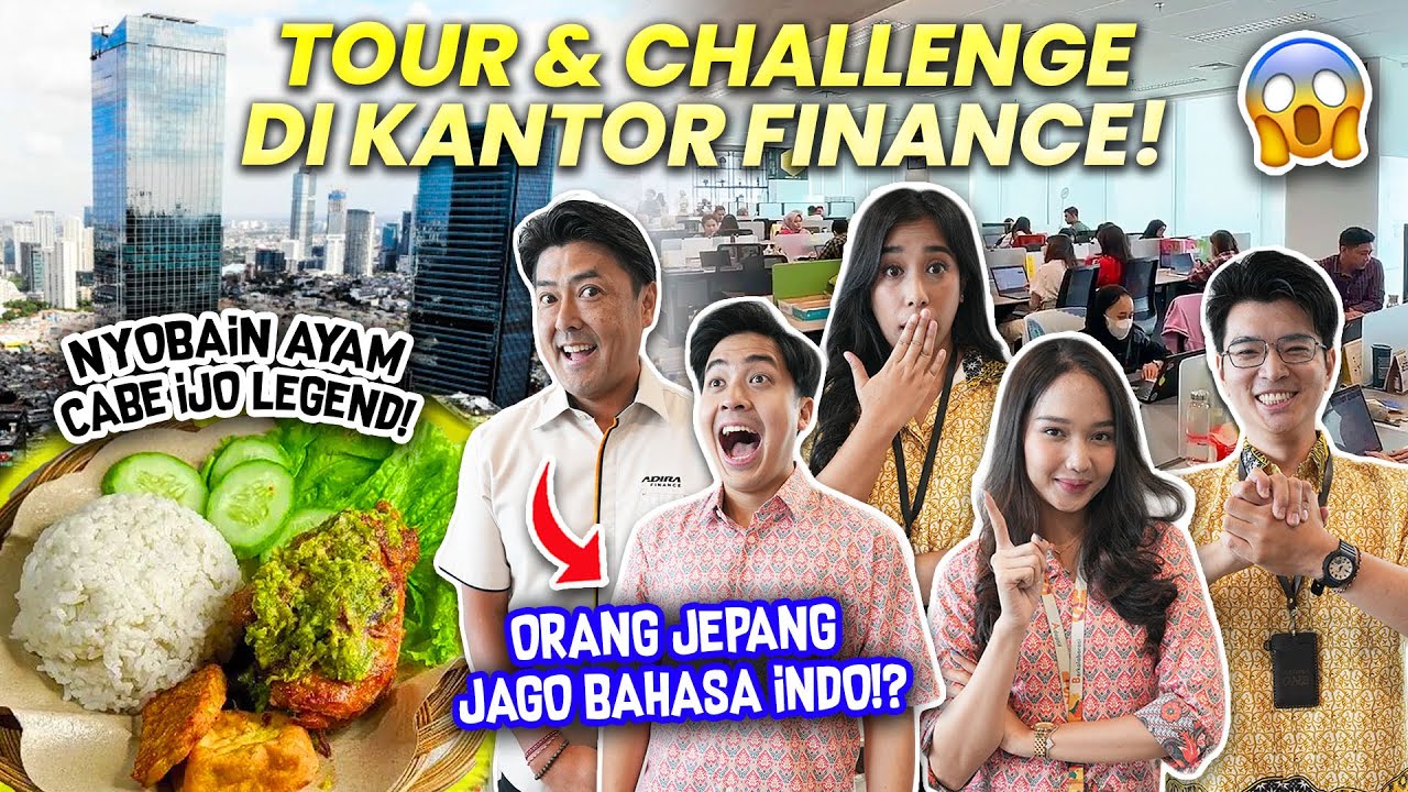 JEROME CHALLENGE & TOUR DI KANTOR FINANCE!! MAKAN AYAM CABE IJO LEGENDARIS!