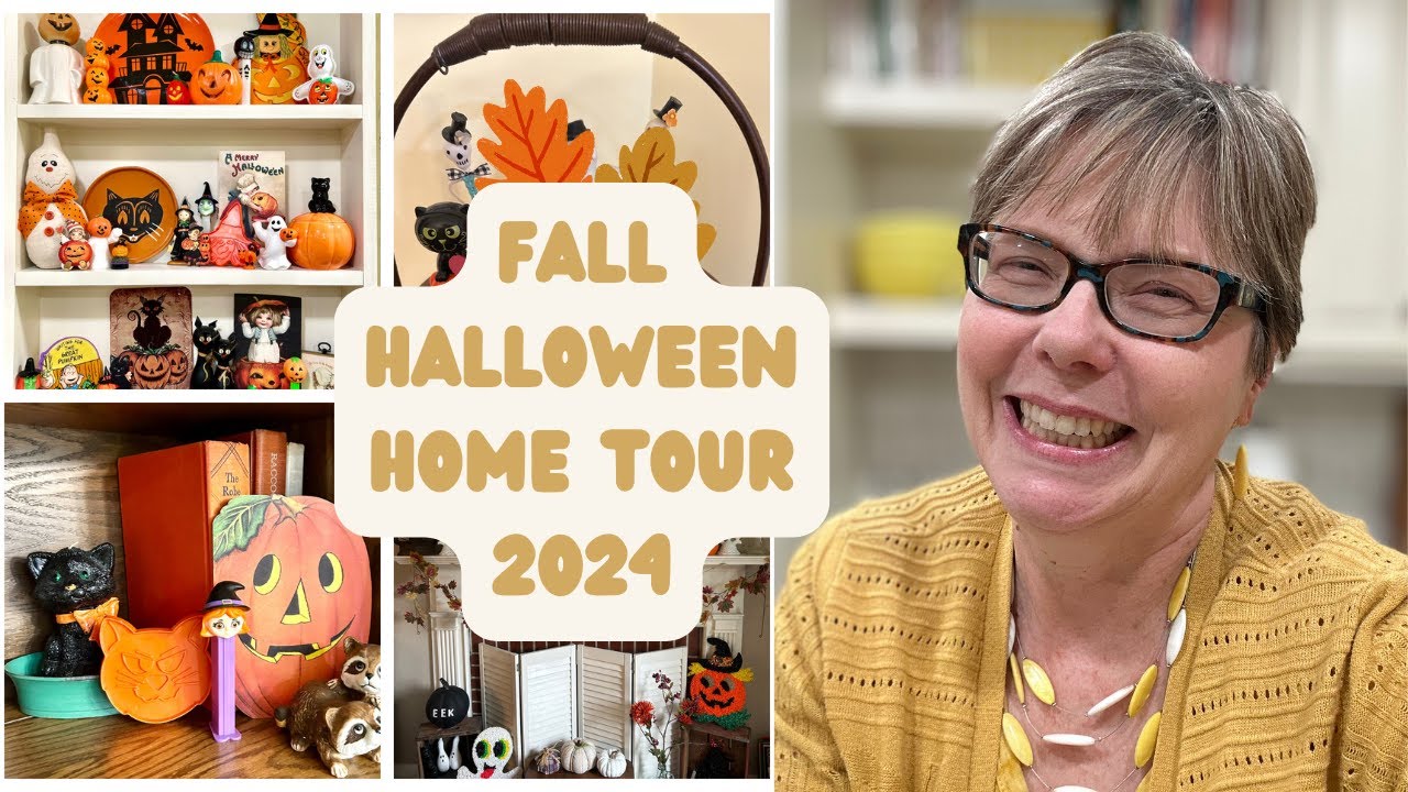 Vintage Fall Halloween Cozy Home Tour 2024! Inspiration For Decorating Your Fall Home With Vintage!