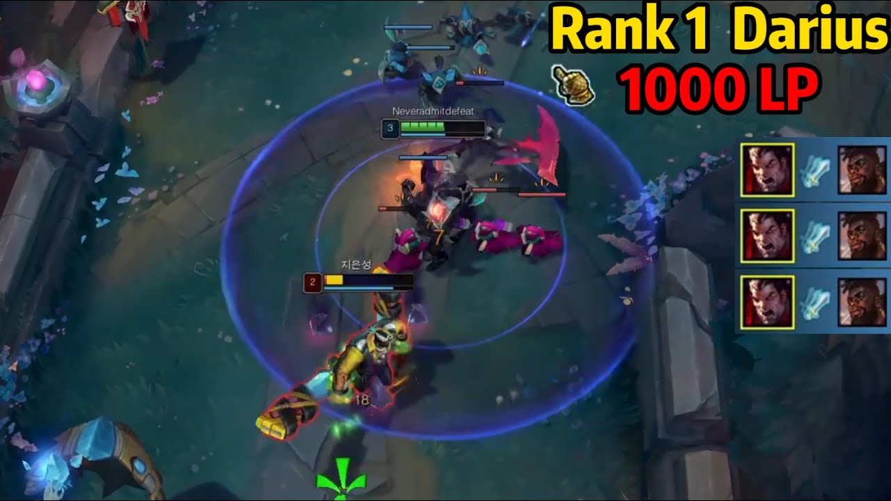 Rank 1 Darius: He Finally Hits 1000 LP on the KR Server!