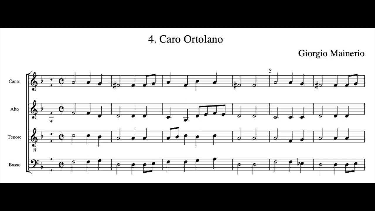 Play with me,  Mainerio,  Caro ortolano,  for soprano  recorder