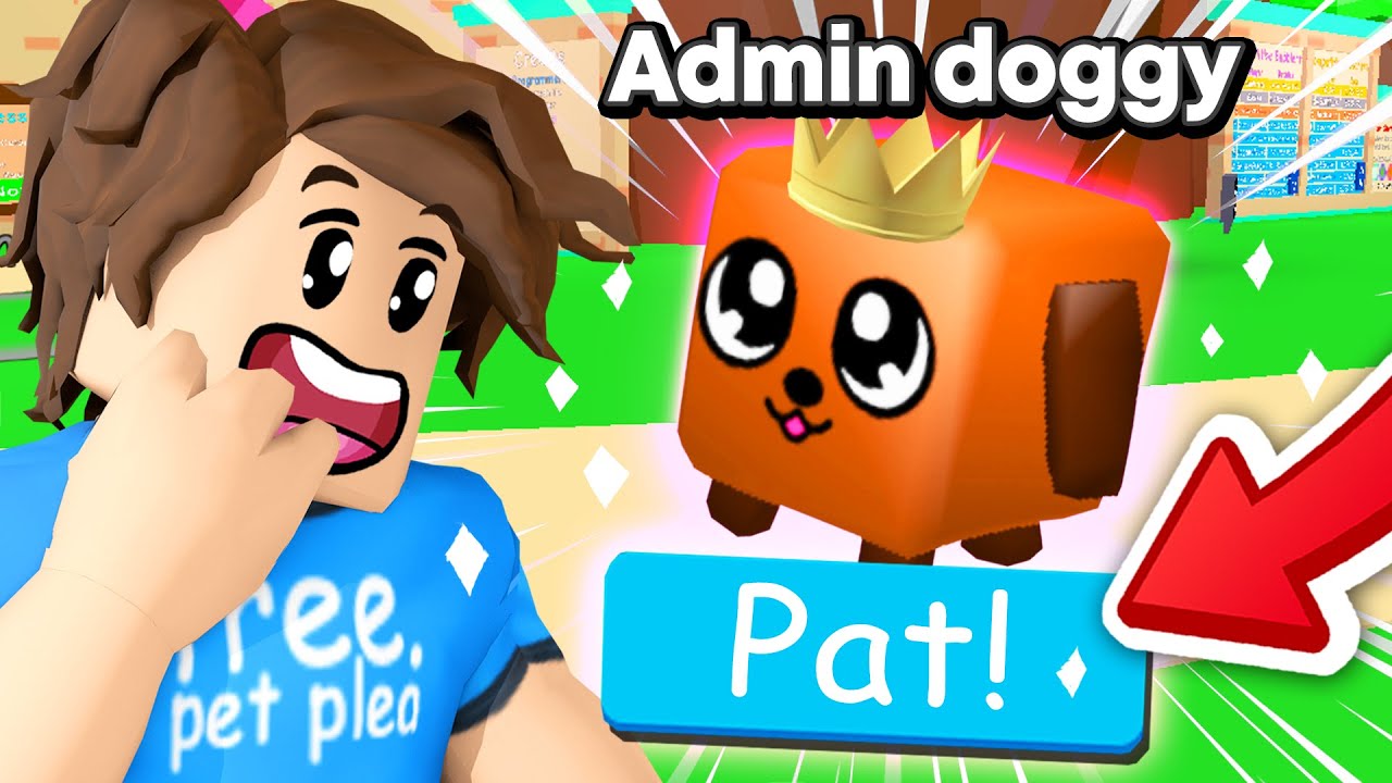 PAT The ADMIN DOGGY For FREE Pets In BubbleGum Simulator (Roblox)