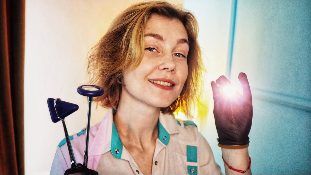 ✅АСМР невролог: проверка рефлексов, зрения, обоняния┃ASMR medical exam