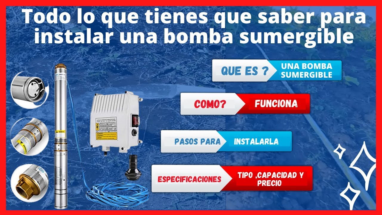 Como instalar una bomba sumergible Tipo Bala 3HP ✅✅