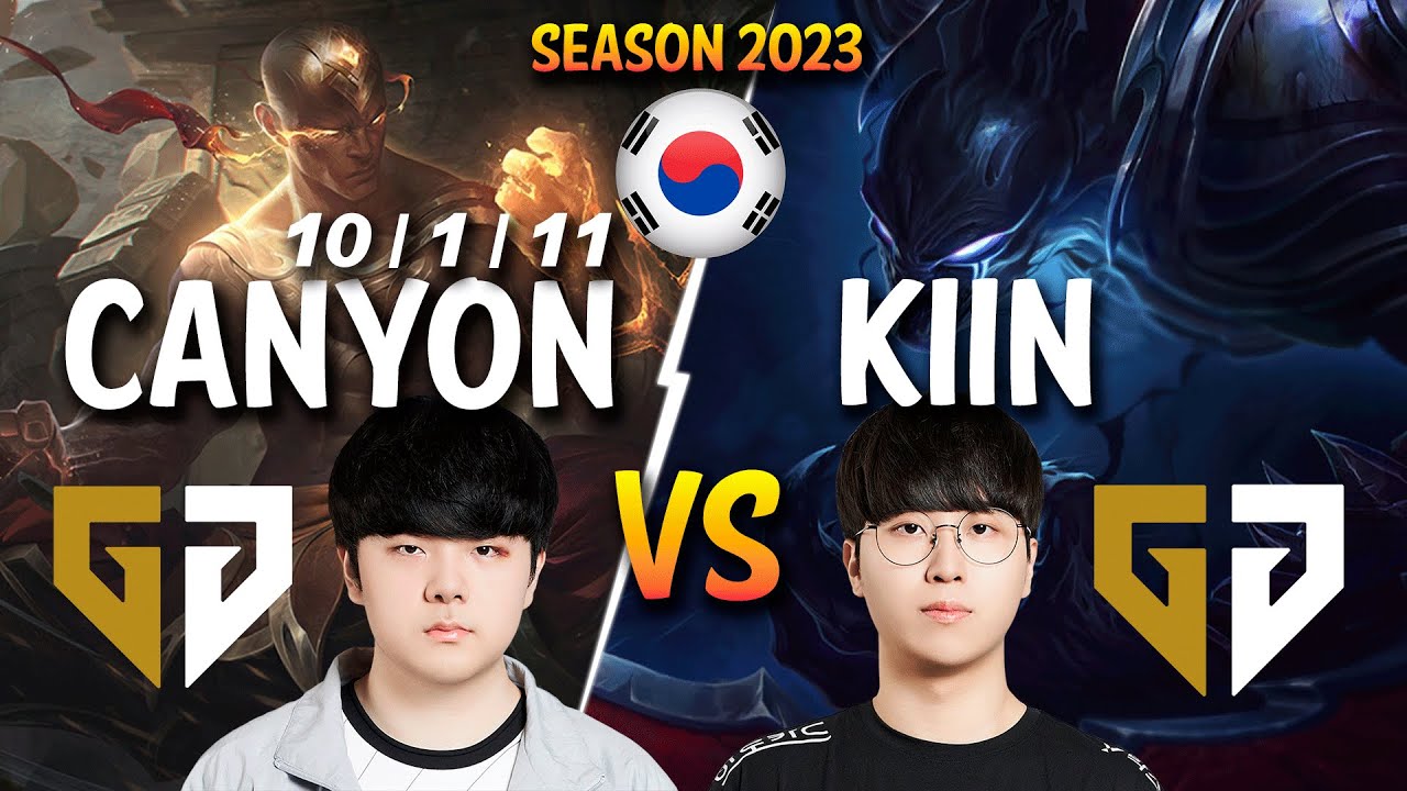 GEN Canyon vs GEN Kiin - Canyon LEE SIN vs Kiin NOCTURNE Jungle - Patch 13.23 KR Ranked