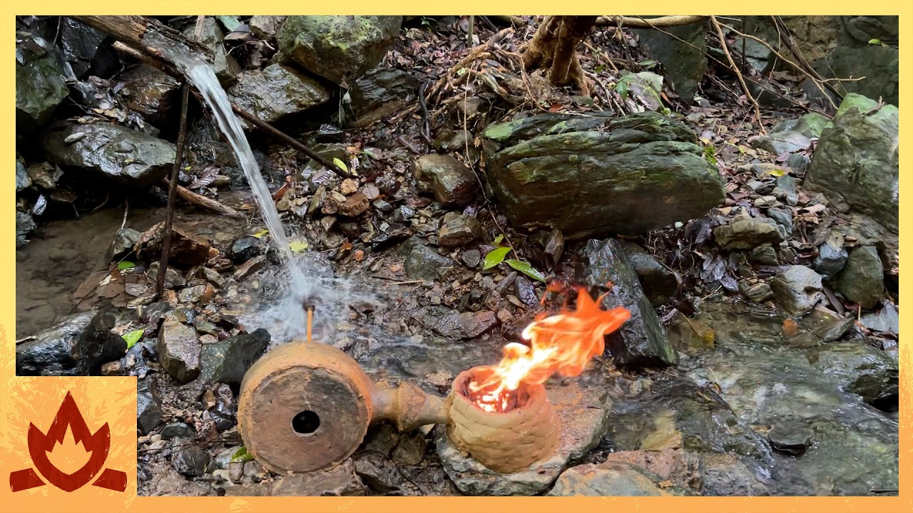 Primitive Technology: Water powered forge blower