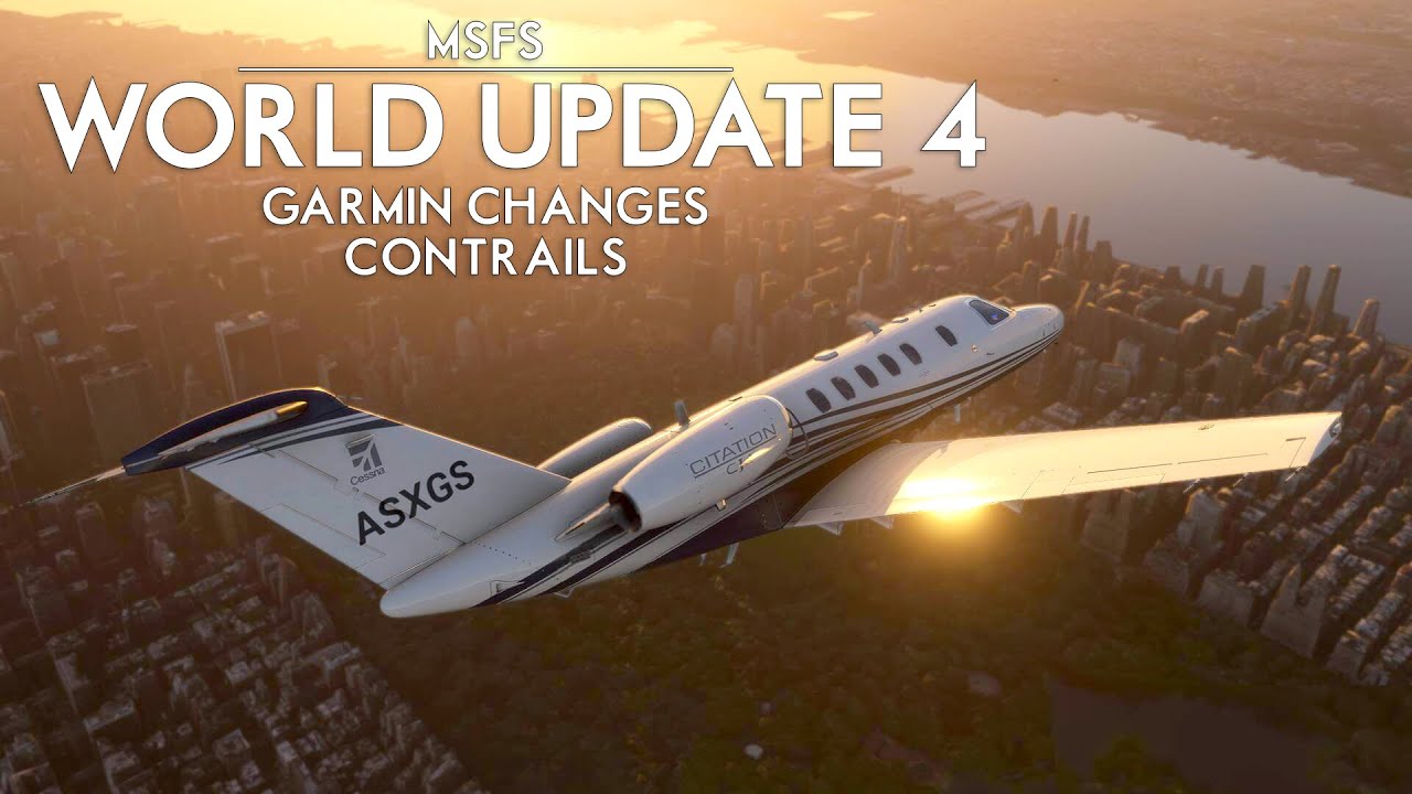 Microsoft Flight Simulator - World Update 4 Info, Garmin News (What Happened?), Contrails