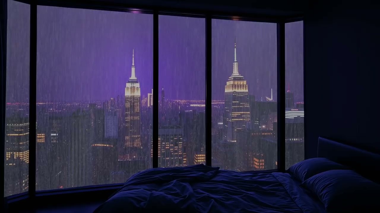 Rainy Nights in NYC 🌧️  Best for Deep Sleep Than White Noise Machines