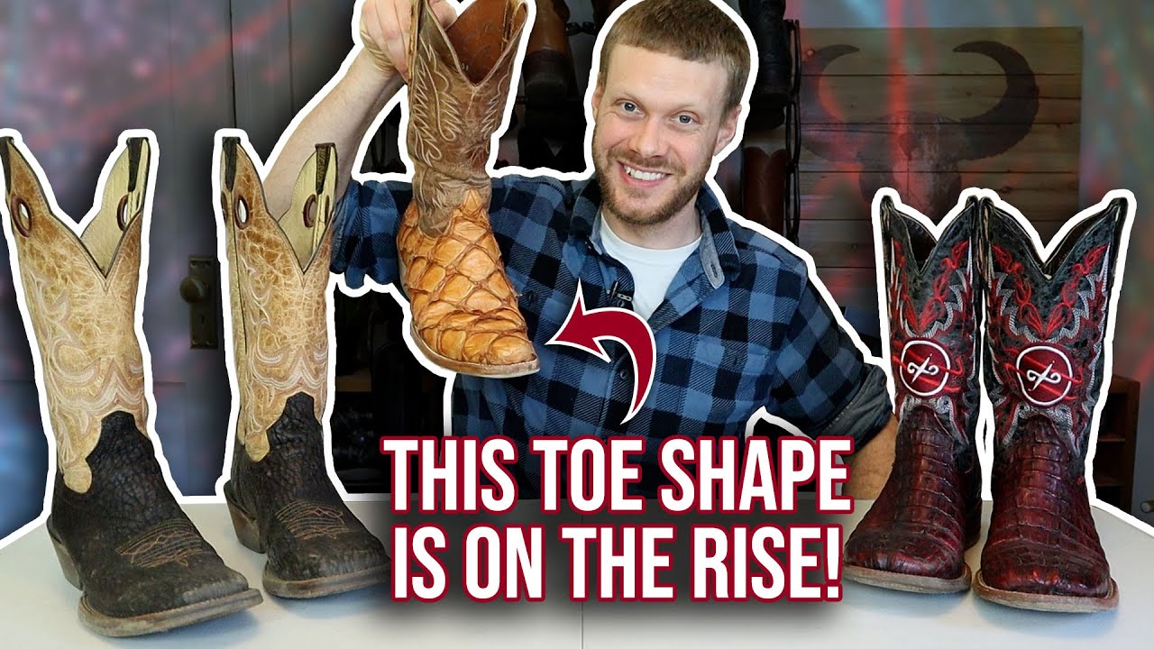 Look out wide square toe cowboy boots! This toe shape is taking over...
