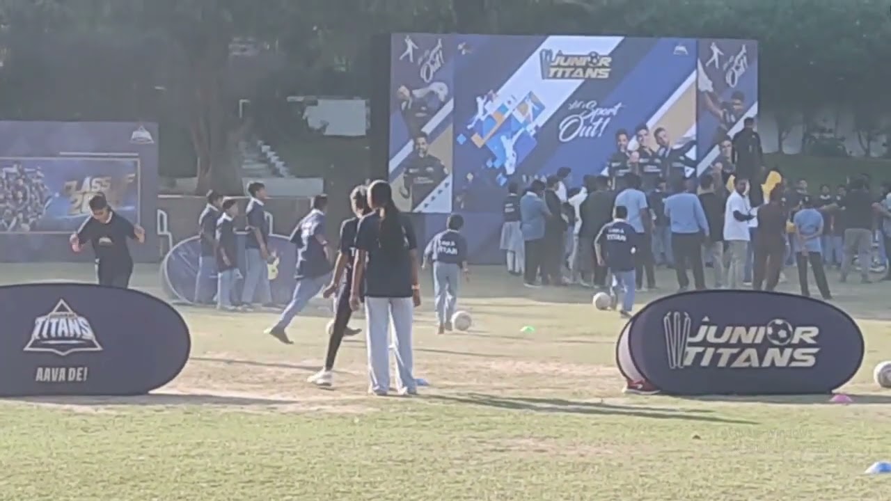 Gujarat Titans Meet Students of Sharda Mandir & Shishu Mandir - football practice video girls boys