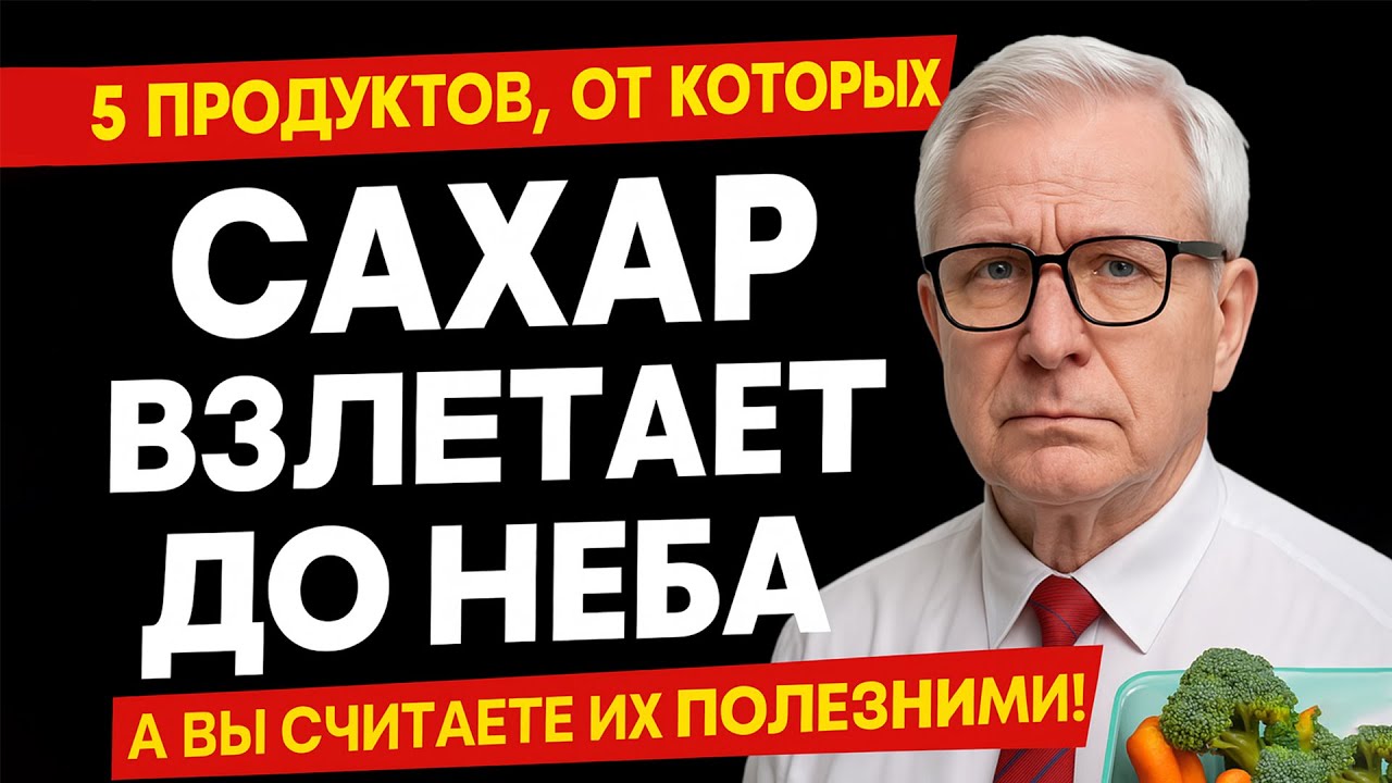 Пожилым : 5 продуктов, от которых САХАР взлетает до неба — а вы считаете их полезными!