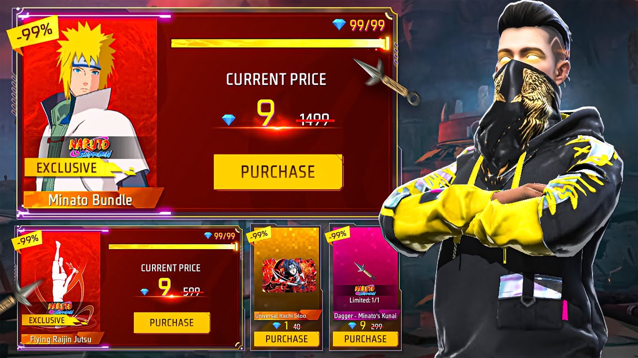 MINATO bundle MYSTERY SHOP - Naruto x Free Fire