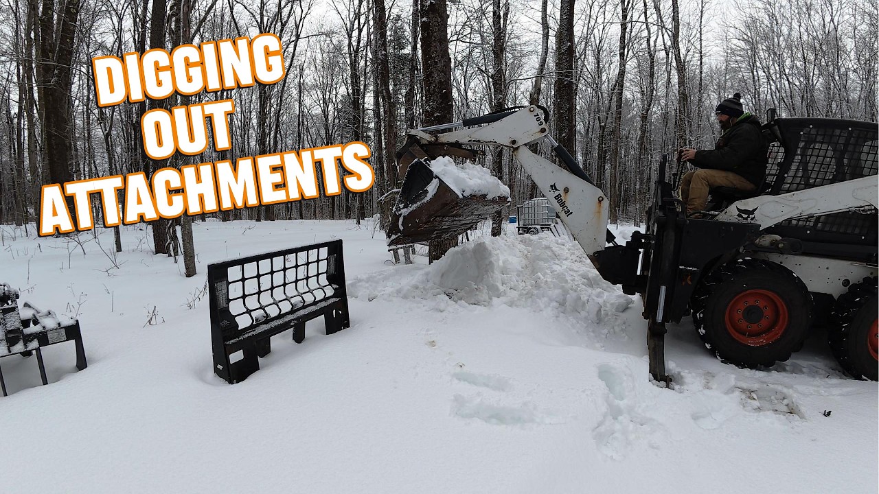 Уборка снега с помощью Bobcat S205