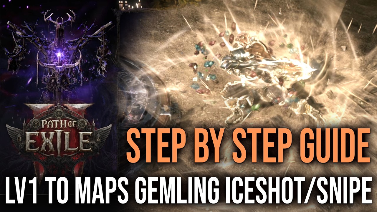 Step by step leveling guide for Gemling Iceshot Snipe from Lv1 to Maps - Path of exile 2