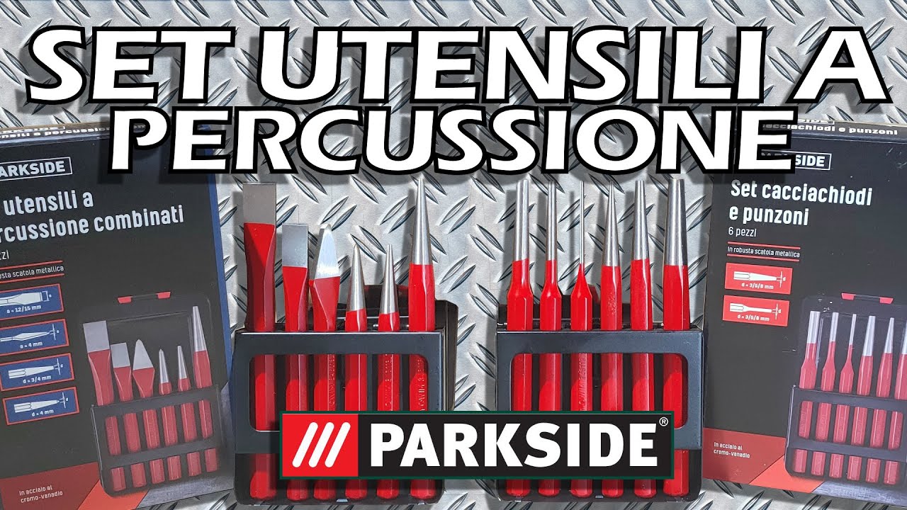 Utensili a Percussione PARKSIDE. Cosa Sono? Come si usano? Cacciachiodi Punzoni