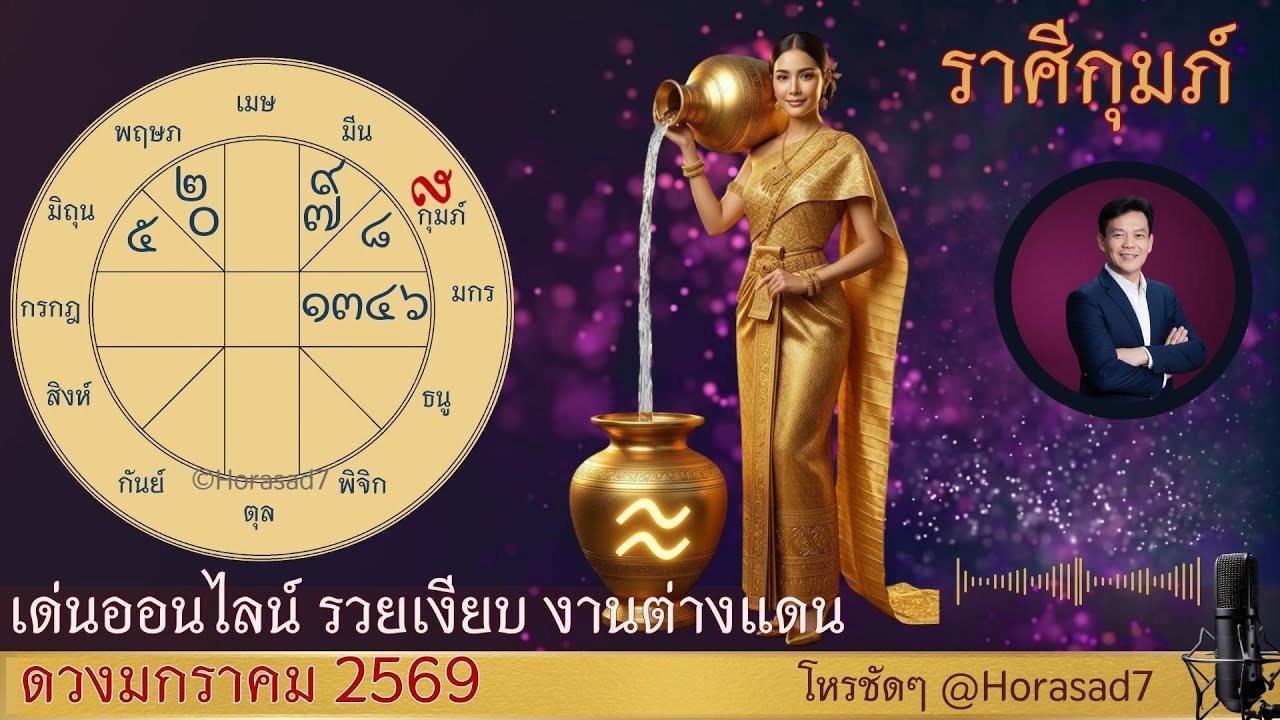 ราศีกุมภ์ ดวง ม.ค.69 มังกรซ่อนกาย เด่นออนไลน์ รวยเงียบ งานต่างแดน ระวังสุขภาพ | โหรชัดๆ โหราศาสตร์7