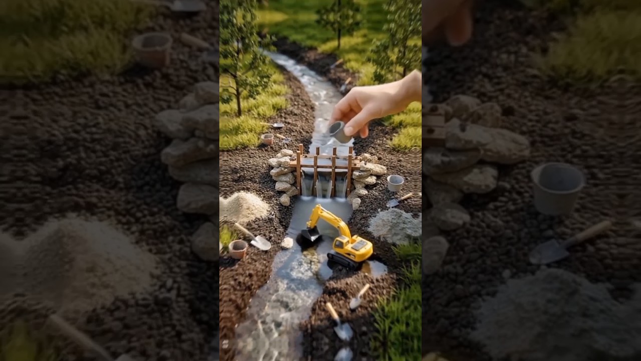 😱🤯Small Mini DAM construction #youtubeshorts #trending #shortsfeed #shorts #ytshorts #short #ai