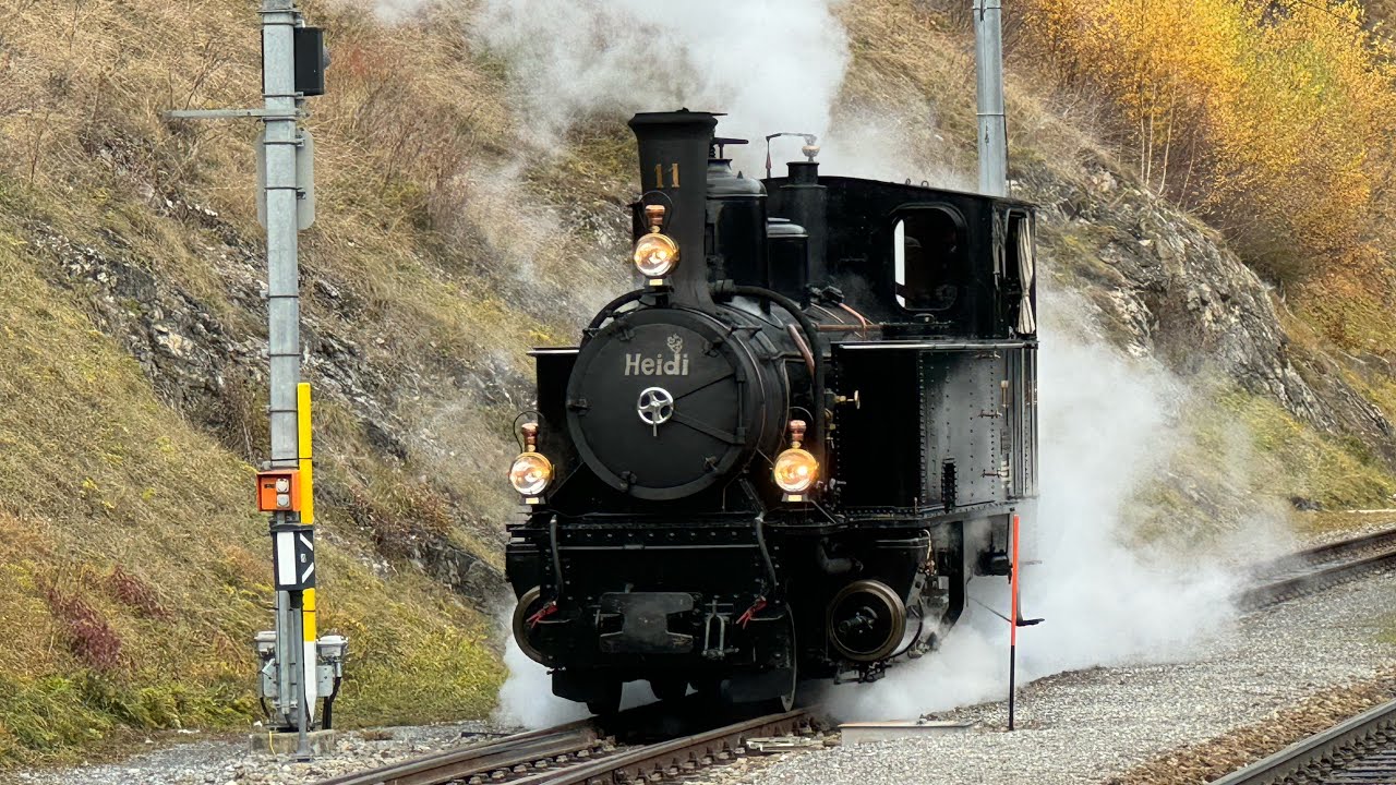 Mit Dampflok Heidi unterwegs