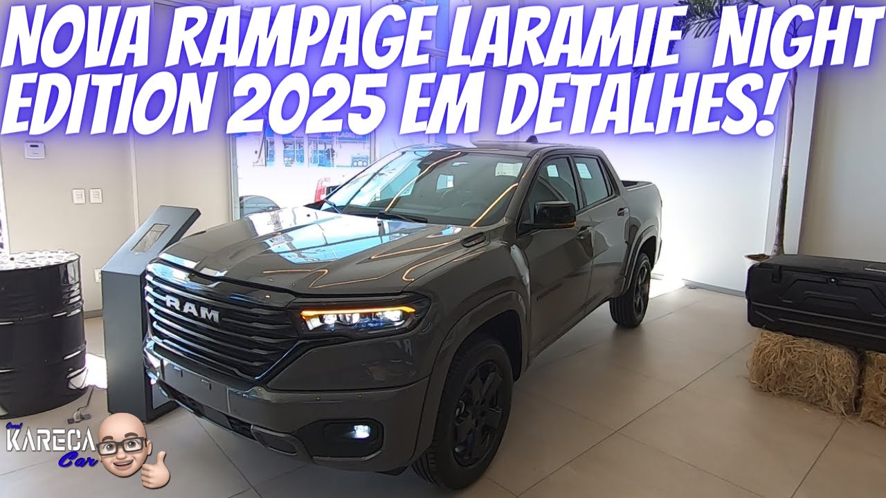 NOVA RAMPAGE LARAMIE GASOLINA COM PACOTE NIGHT EDITION 2024 EM DETALHES!!