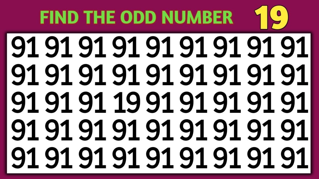  Eyes 👀 Visual Test | Find The Odd One Out - Numbers & Letters Edition | Emoji Quiz | Visual Test