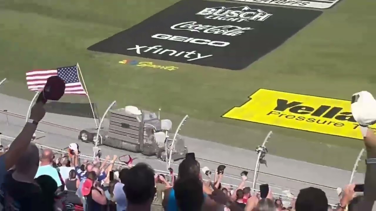 2024 NASCAR at Talladega Superspeedway | Military Flyover with Helicopters
