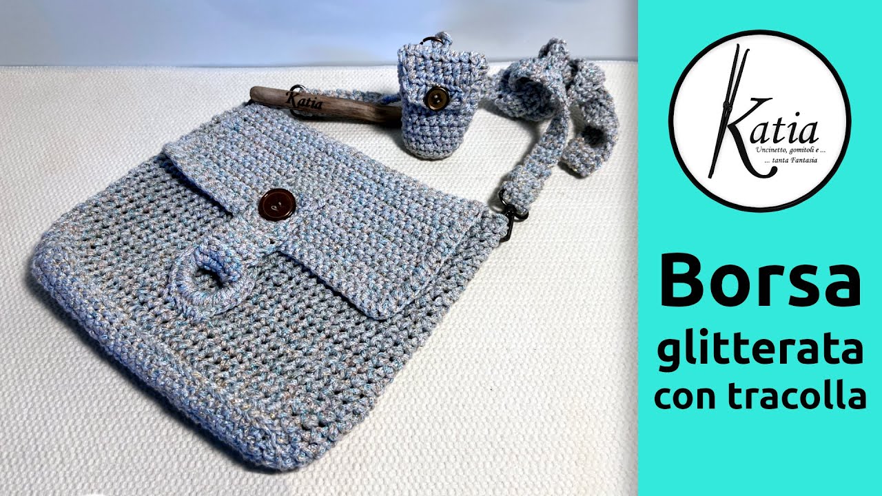 Tutorial uncinetto Borsa glitterata con tracolla