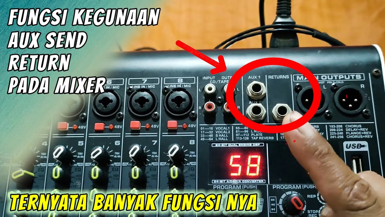 fungsi aux send dan return pada mixer