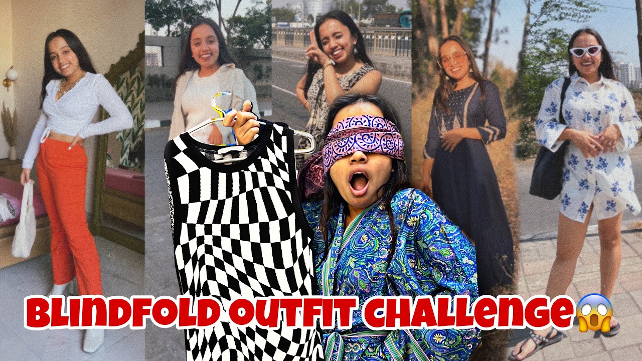 PICKING MY OUTFIT BLINDFOLDED FOR A WEEK😱
