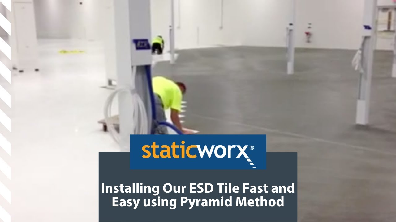 Installing ESD Tile Fast and Easy using Pyramid Method