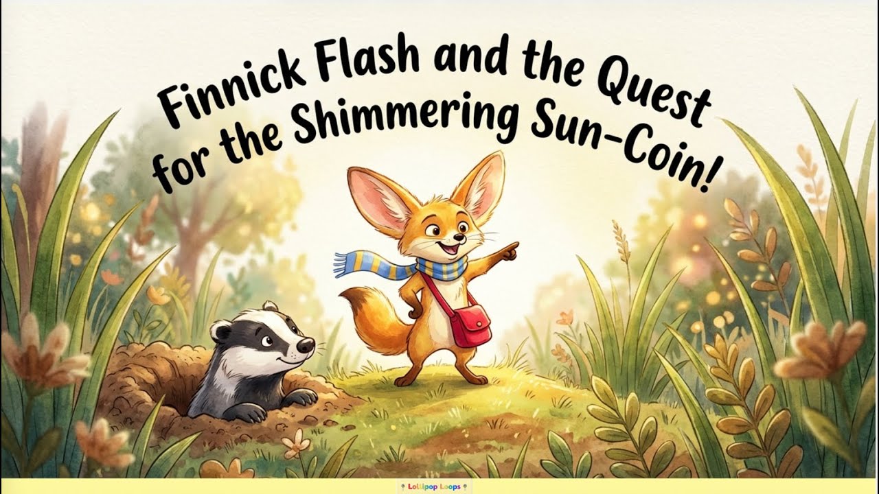 Finnick Flash & the Shimmering Sun-Coin! 🦊💰 A Badger & Fox Adventure Story for Kids! ✨